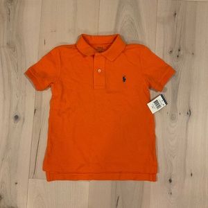 NWT Ralph Lauren Orange Pique Polo T shirt Size 3/3T